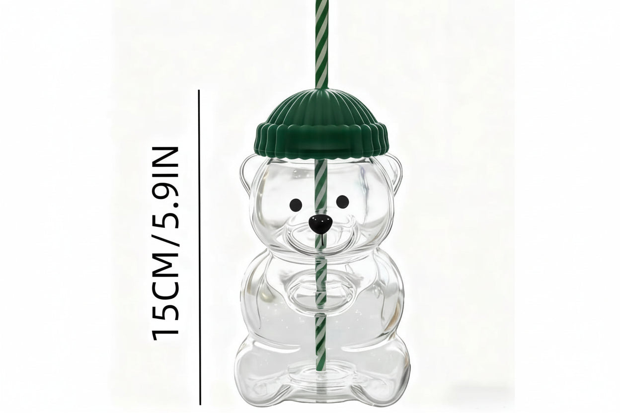 Holiday bear glass cup packaging - perfect gift for winter 2025