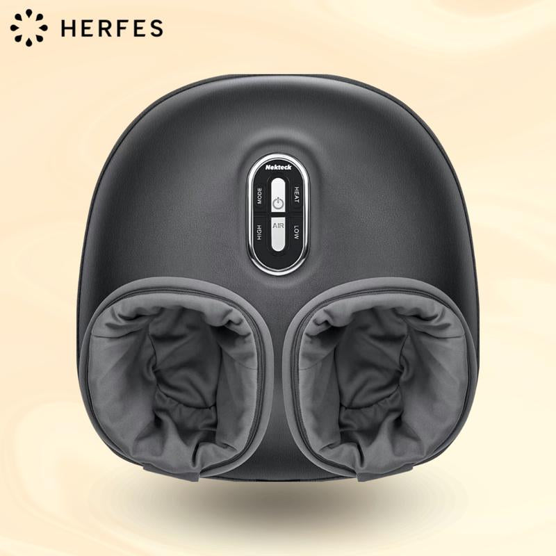 Heated Foot Massager with Deep Tissue Kneading Therapy & Air Compression, Promotes Blood Circulation, Foot Comfort, Adjustable Settings for Sensitive Feet, Tiktokshopholidayhaul Christmasgift White Elephant Gift