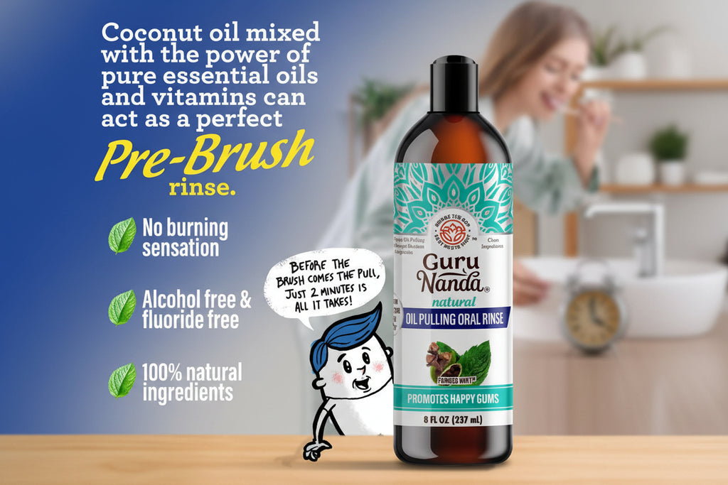 8 oz cocomint pulling oil - natural oral care with essential oils and vitamins